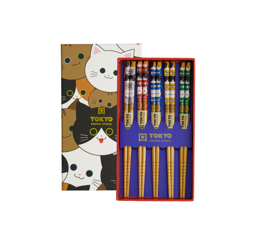 Children spisepinde gavesæt, Cats - 5 par